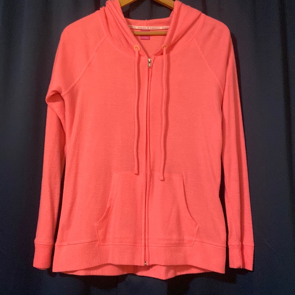 Hard Candy Neon Pink Zip up hoodie